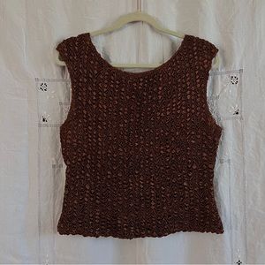 VINTAGE/ Y2K satin bubble tank top